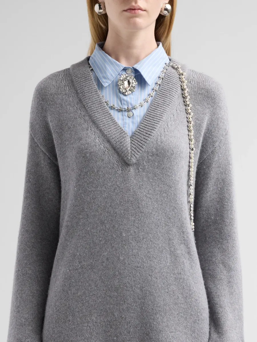 Cinq à Sept Women's Santina Mixed-Media Mini Sweaterdress | Thumbnail 5 Cinq à Sept Women's Santina Mixed-Media Mini Sweaterdress | Thumbnail 5