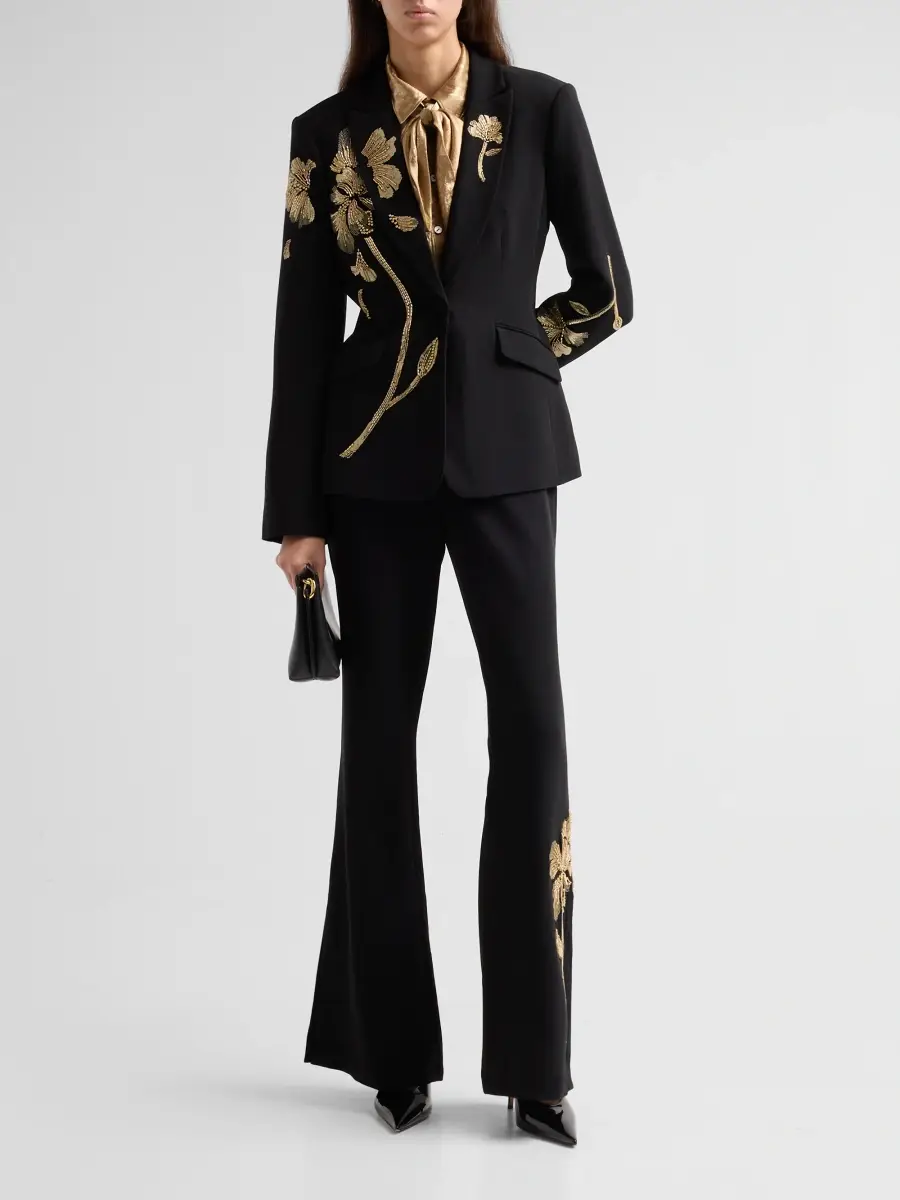 Cinq à Sept Women's Cheyenne Peony Beaded Blazer | Thumbnail 2 Cinq à Sept Women's Cheyenne Peony Beaded Blazer | Thumbnail 2