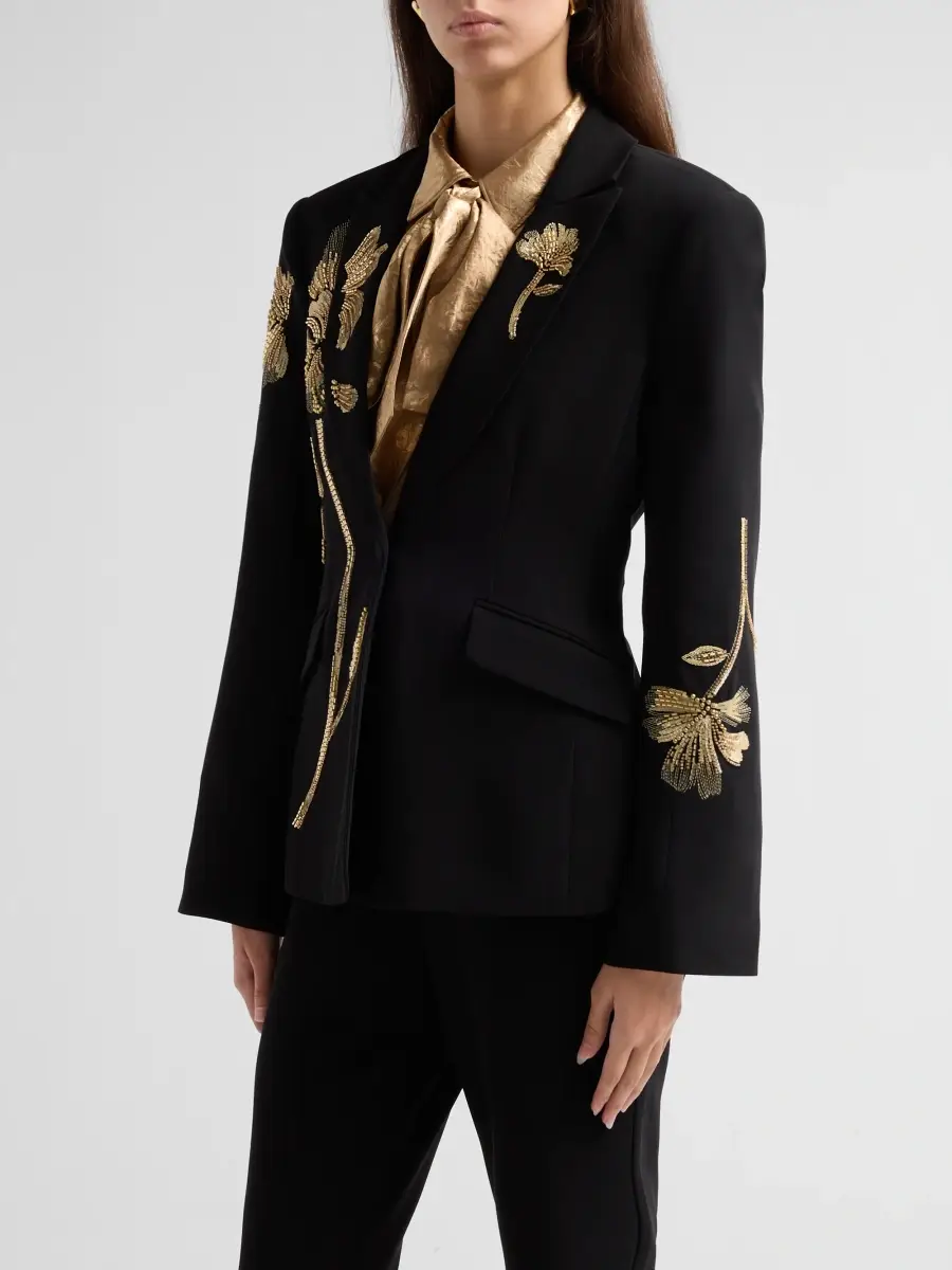 Cinq à Sept Women's Cheyenne Peony Beaded Blazer | Thumbnail 4 Cinq à Sept Women's Cheyenne Peony Beaded Blazer | Thumbnail 4