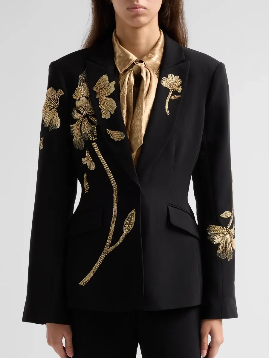 Cinq à Sept Women's Cheyenne Peony Beaded Blazer | Thumbnail 5 Cinq à Sept Women's Cheyenne Peony Beaded Blazer | Thumbnail 5