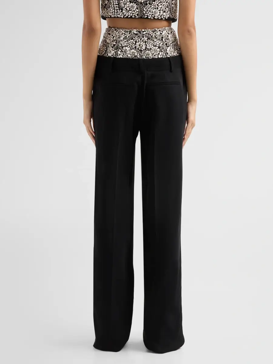 Cinq à Sept Women's Ivy Dionne Crystal-Embellished Wide-Leg Pants | Thumbnail 3 Cinq à Sept Women's Ivy Dionne Crystal-Embellished Wide-Leg Pants | Thumbnail 3