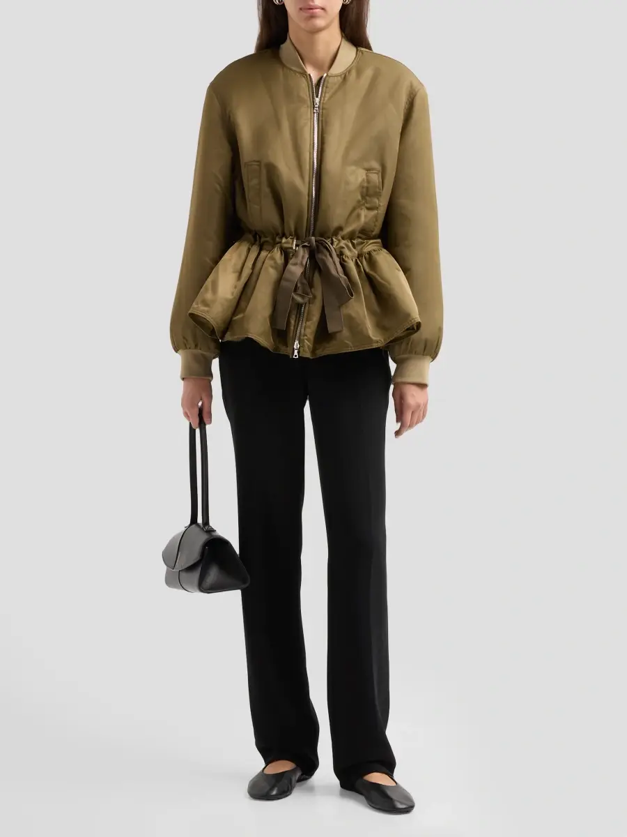 Cinq à Sept Women's Valerina Drawstring Bomber Jacket | Thumbnail 2