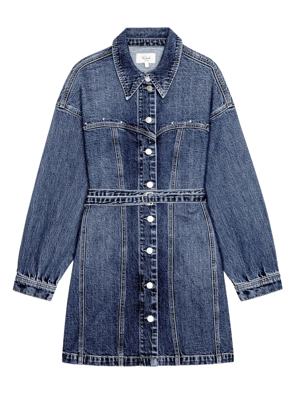 Women's Montant Denim Mini Shirtdress Women's Montant Denim Mini Shirtdress