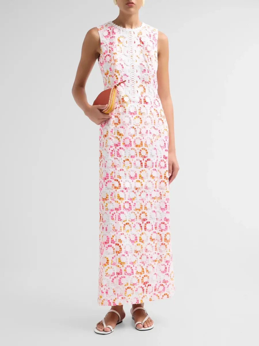 Lilly Pulitzer Women's Kitt Lace-Overlay Maxi Shift Dress | Thumbnail 2 Lilly Pulitzer Women's Kitt Lace-Overlay Maxi Shift Dress | Thumbnail 2