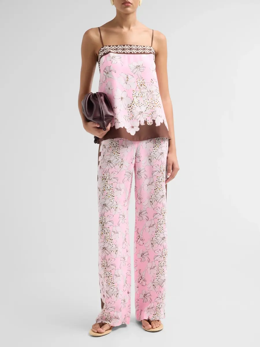 Lilly Pulitzer Women's Vianna Coco Beach Silk Palazzo Pants | Thumbnail 2