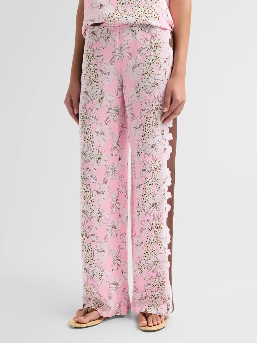Lilly Pulitzer Women's Vianna Coco Beach Silk Palazzo Pants | Thumbnail 4