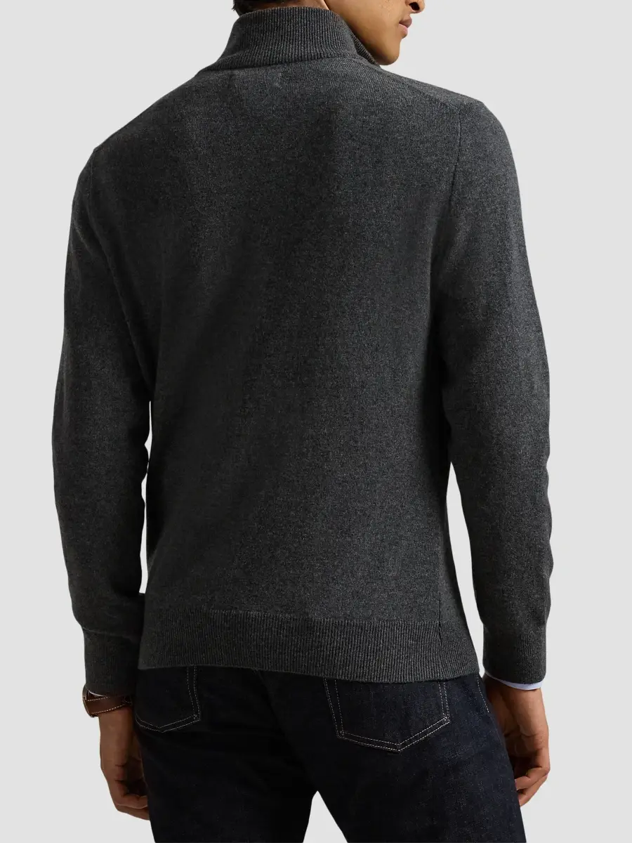 Polo Ralph Lauren Men's Logo Wool Quarter-Zip Sweater | Thumbnail 3