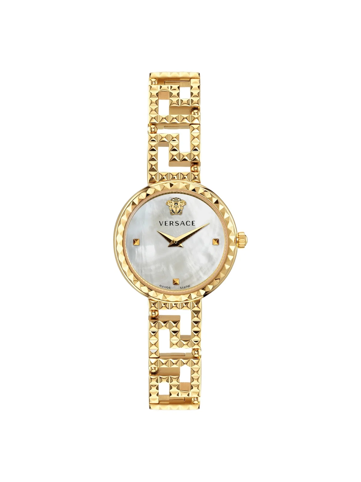 Versace Women's Greca Goddess Goldtone Stainless Steel Bracelet Watch/28MM