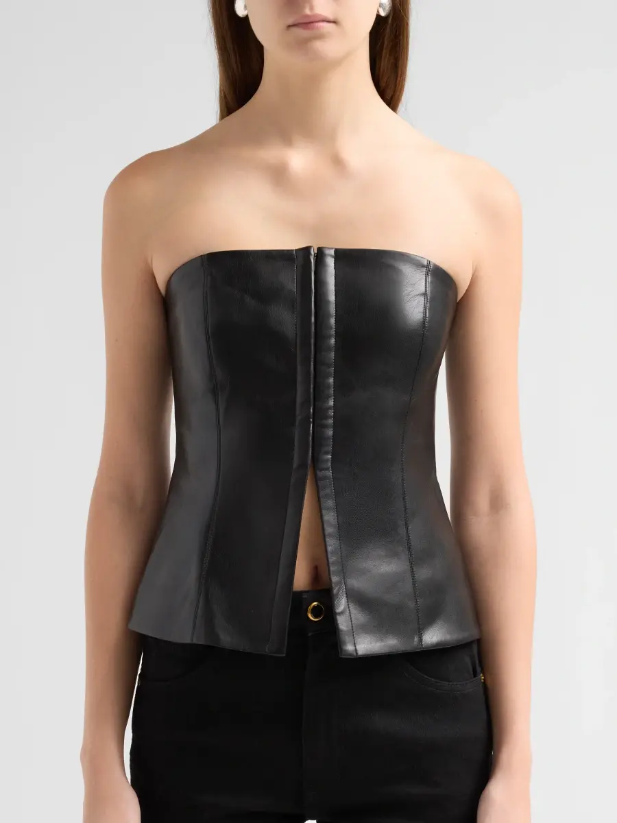 Alice + Olivia Women's Pat Faux Leather Vest Top | Thumbnail 5