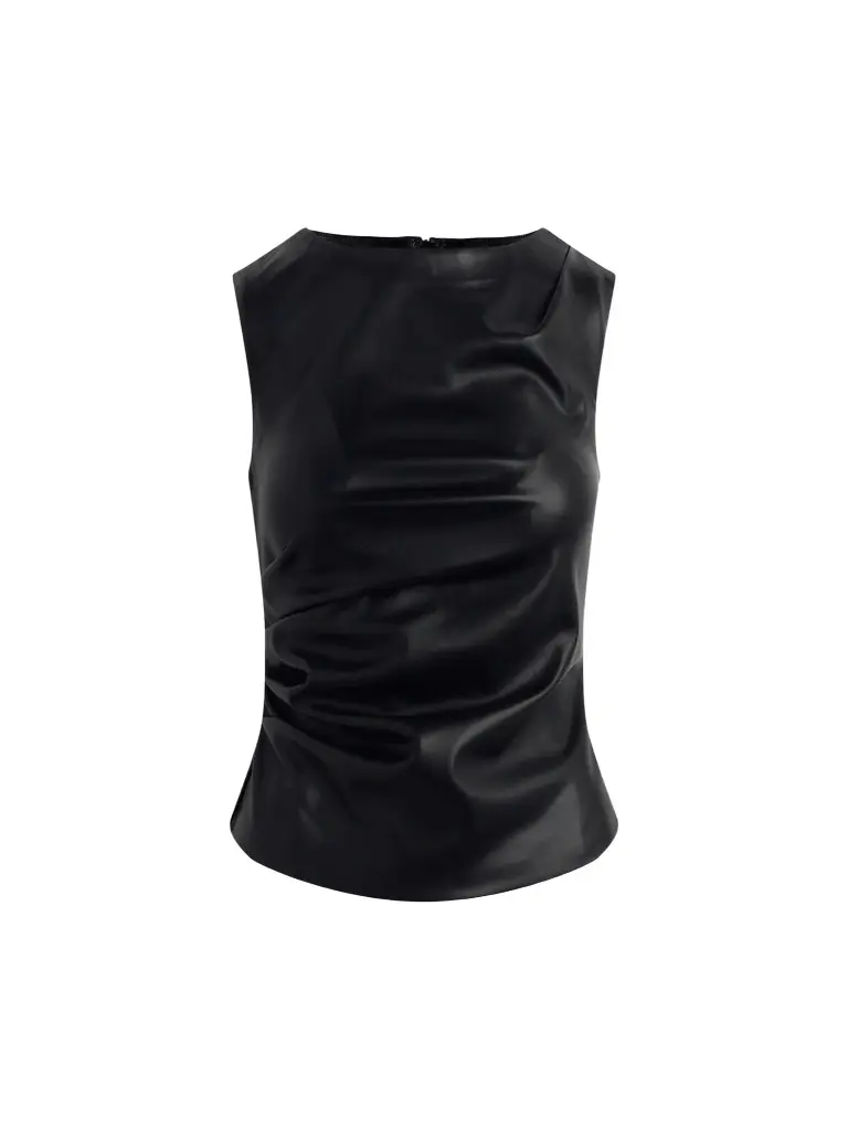 Women's The Meg Faux-Leather Top Women's The Meg Faux-Leather Top
