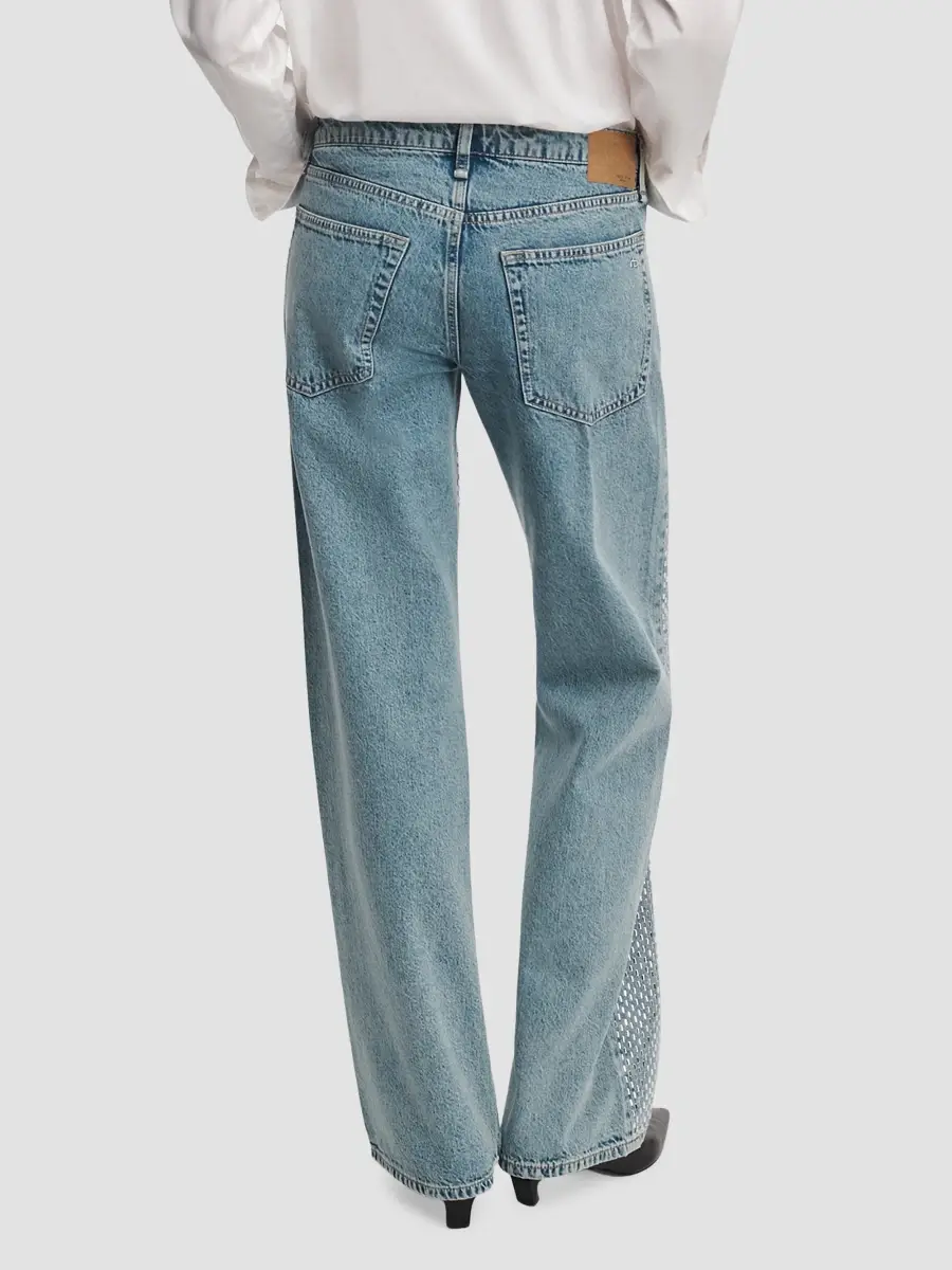 rag & bone Women's Cam Embellished Mid-Rise Straight-Leg Jeans | Thumbnail 3 rag & bone Women's Cam Embellished Mid-Rise Straight-Leg Jeans | Thumbnail 3