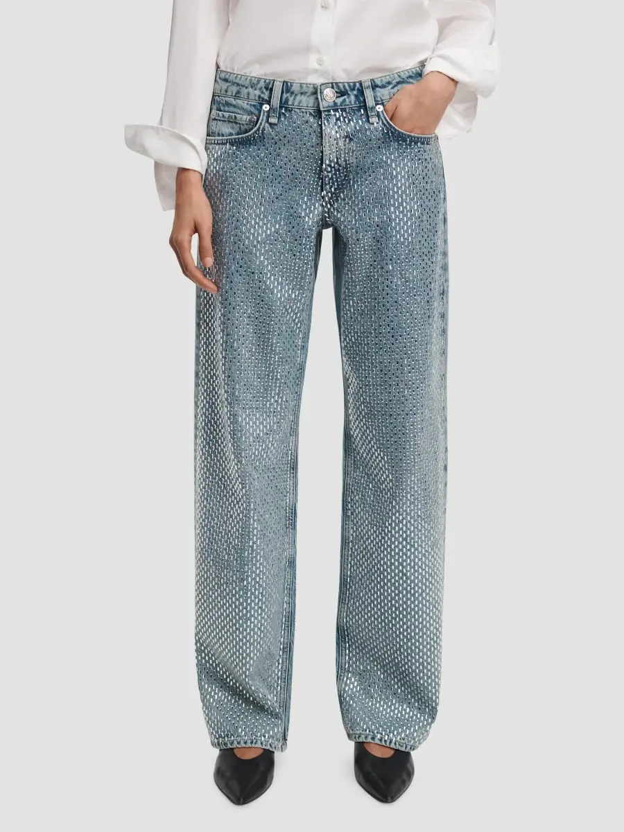rag & bone Women's Cam Embellished Mid-Rise Straight-Leg Jeans | Thumbnail 4 rag & bone Women's Cam Embellished Mid-Rise Straight-Leg Jeans | Thumbnail 4