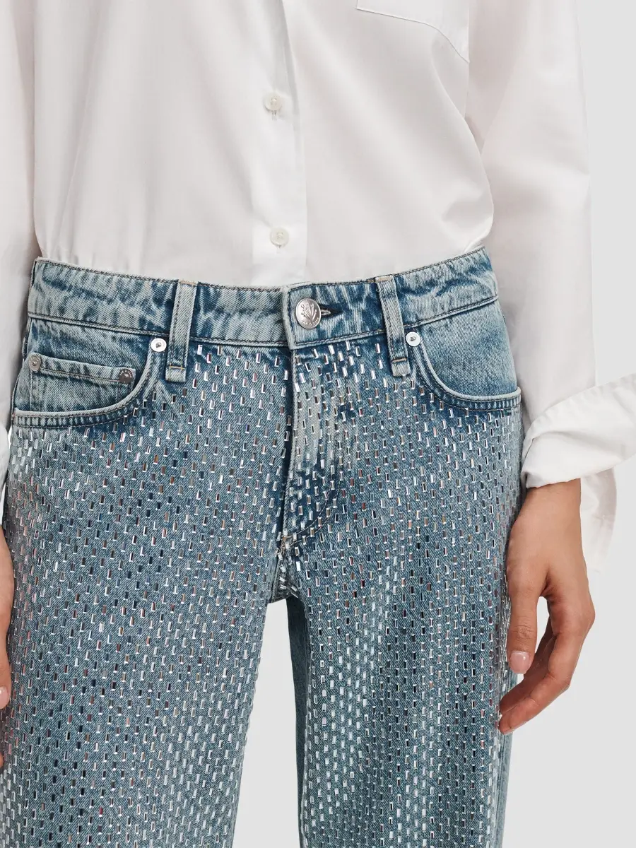 rag & bone Women's Cam Embellished Mid-Rise Straight-Leg Jeans | Thumbnail 6 rag & bone Women's Cam Embellished Mid-Rise Straight-Leg Jeans | Thumbnail 6