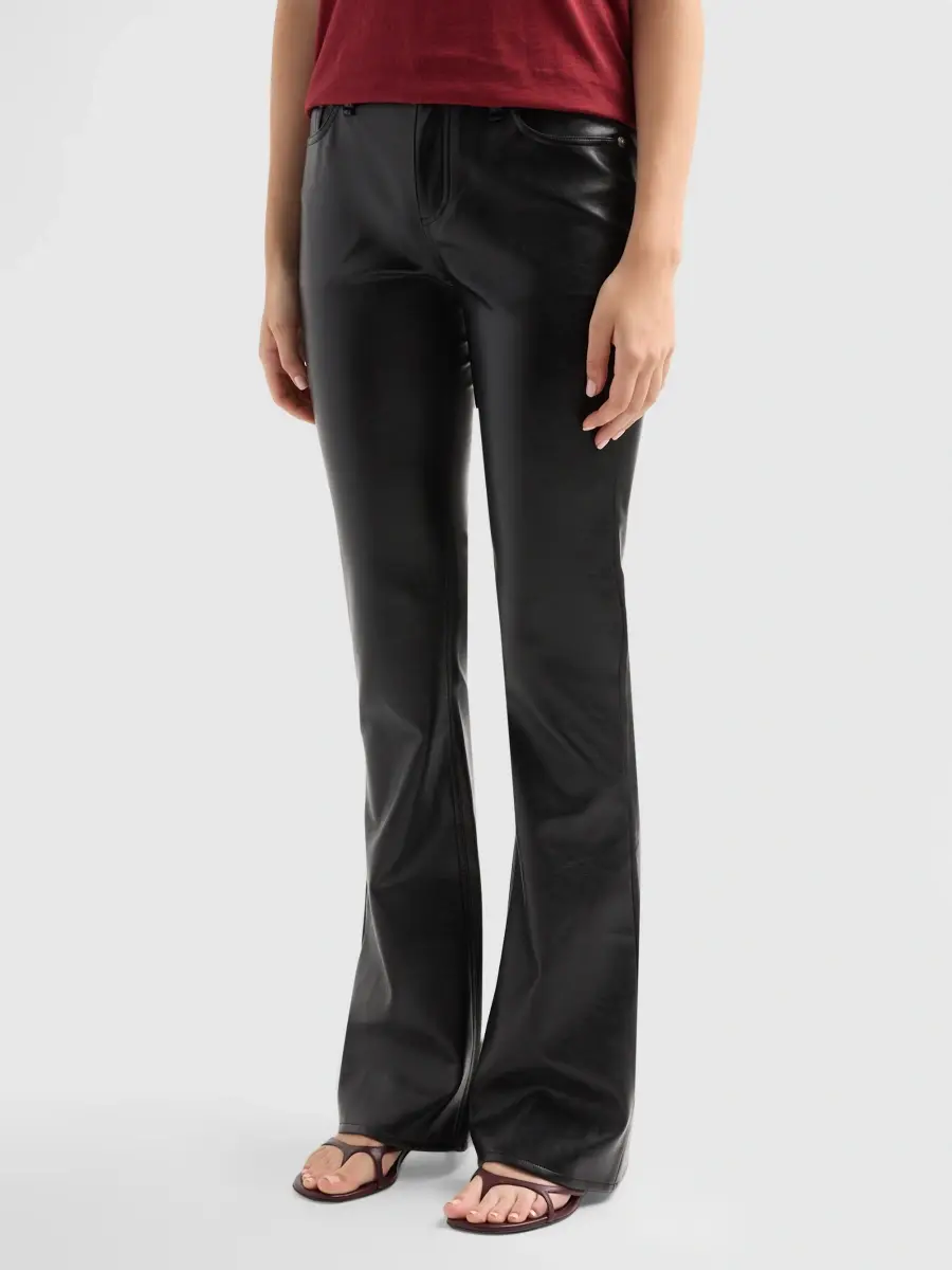 rag & bone Women's Kinsley Faux-Leather Low-Rise Boot-Cut Pants | Thumbnail 4 rag & bone Women's Kinsley Faux-Leather Low-Rise Boot-Cut Pants | Thumbnail 4