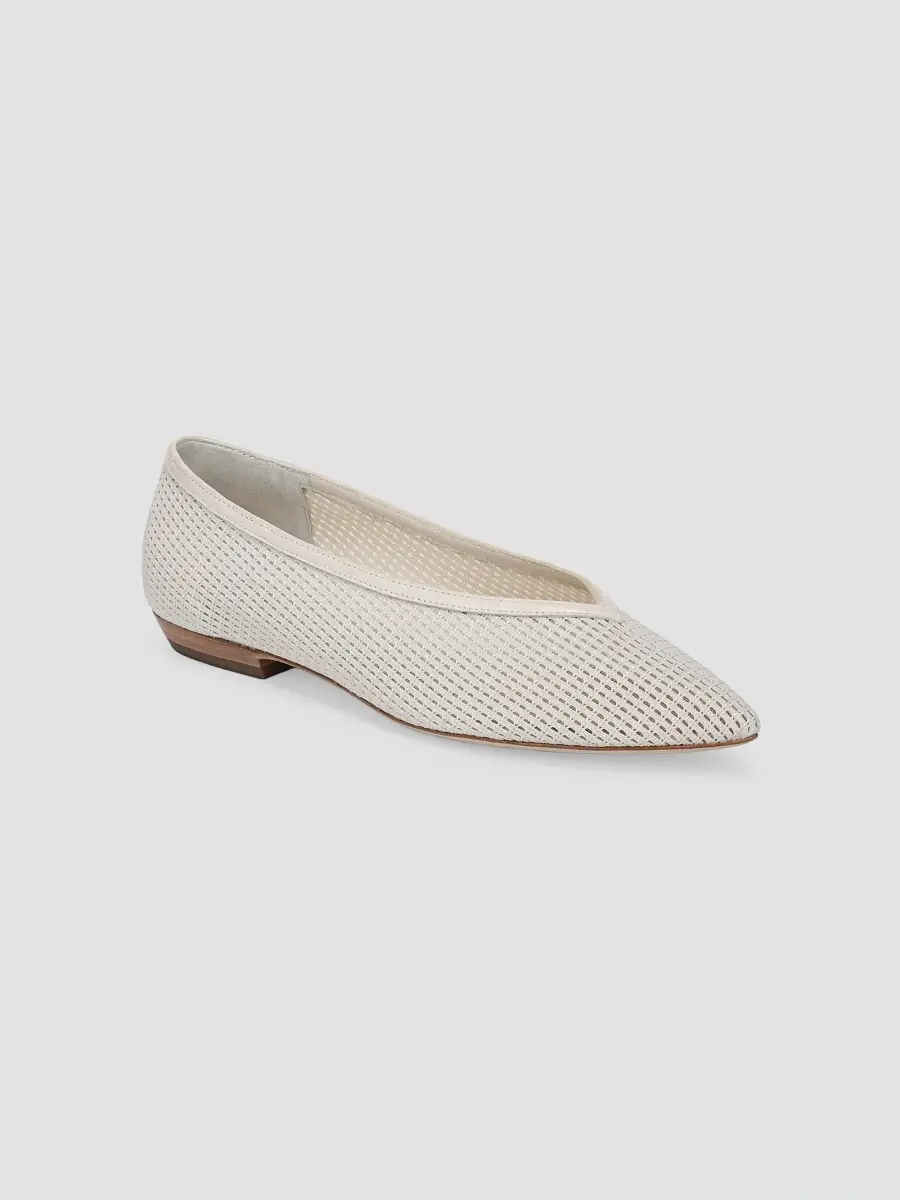 Veronica Beard Women's Bancroft Mesh-Leather Ballerina Flats | Thumbnail 2 Veronica Beard Women's Bancroft Mesh-Leather Ballerina Flats | Thumbnail 2