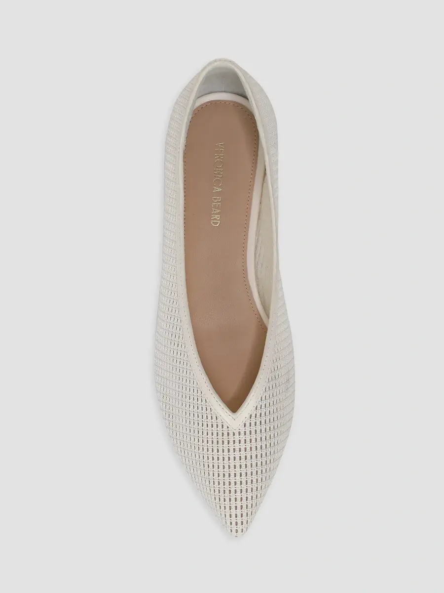 Veronica Beard Women's Bancroft Mesh-Leather Ballerina Flats | Thumbnail 4 Veronica Beard Women's Bancroft Mesh-Leather Ballerina Flats | Thumbnail 4