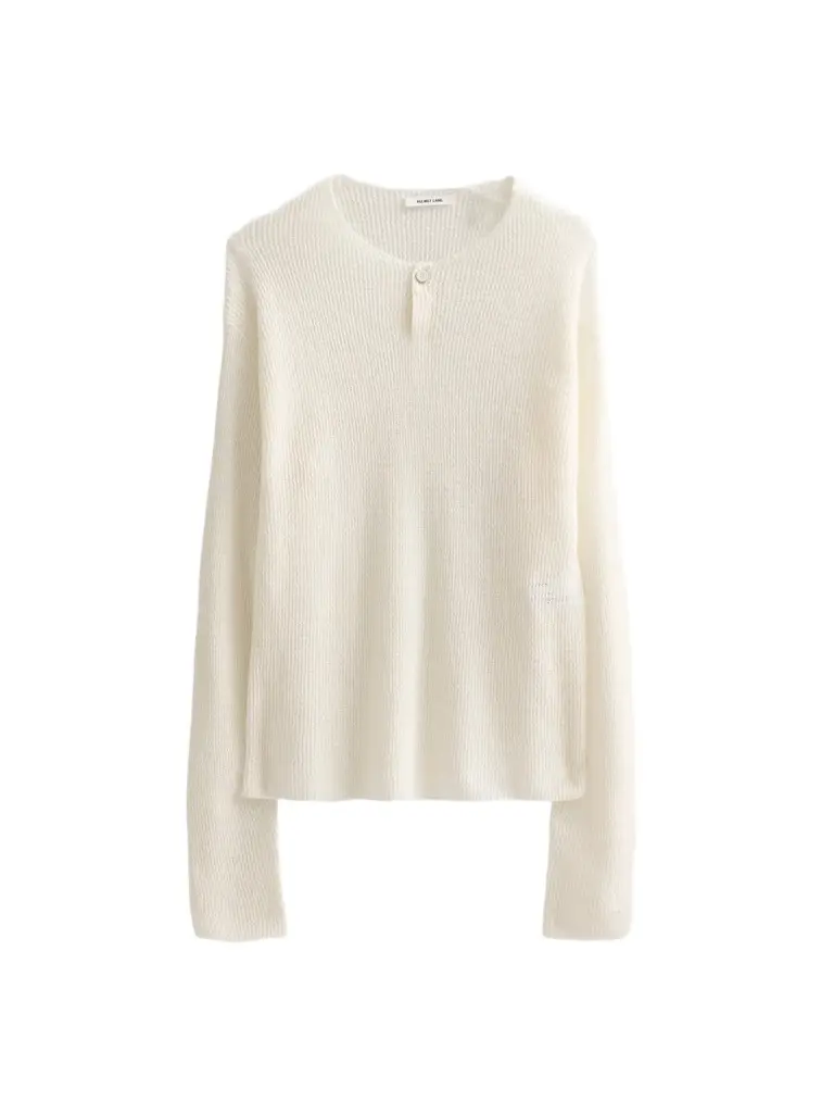 Helmut Lang Men's Textured Henley Top
