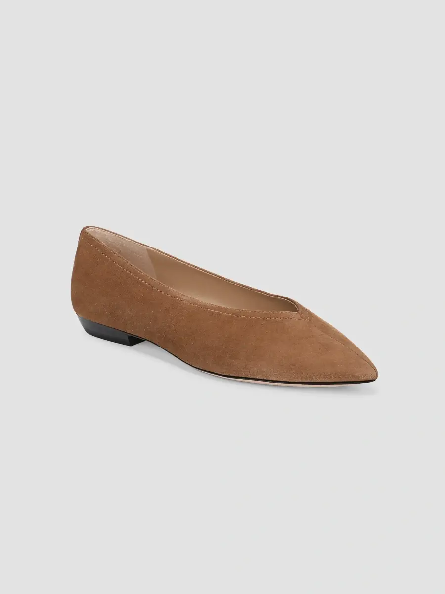 Veronica Beard Women's Bancroft Suede Ballerina Flats | Thumbnail 2 Veronica Beard Women's Bancroft Suede Ballerina Flats | Thumbnail 2