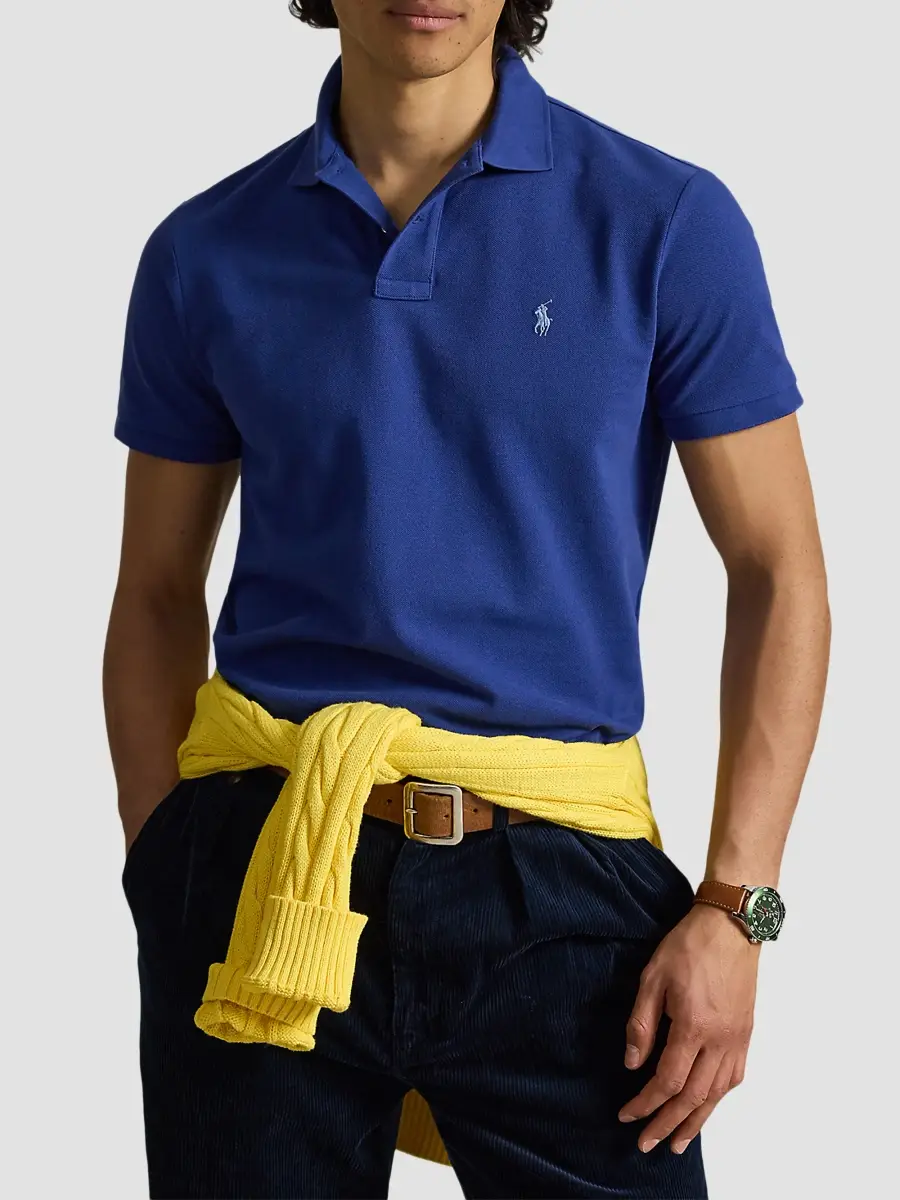 Polo Ralph Lauren Men's Cotton Mesh Polo Shirt | Thumbnail 4 Polo Ralph Lauren Men's Cotton Mesh Polo Shirt | Thumbnail 4