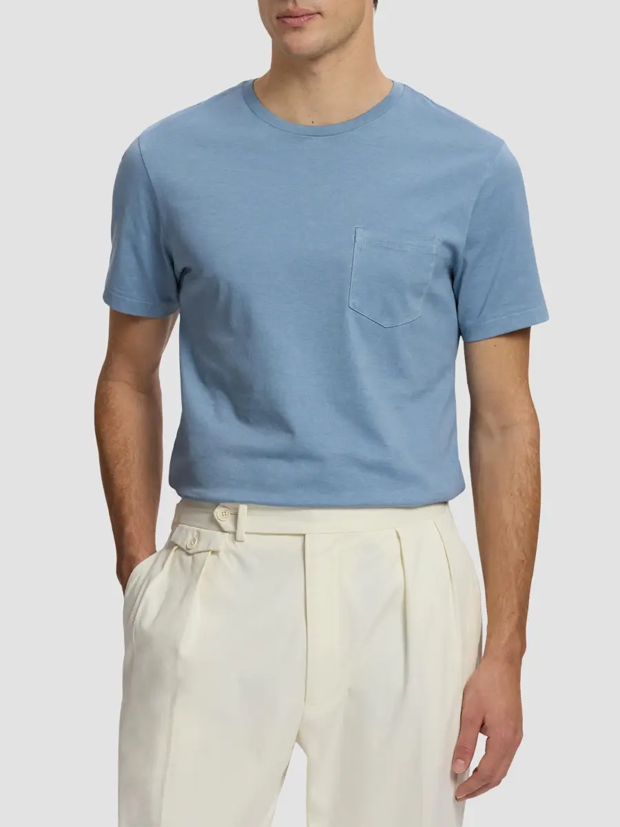 Ralph Lauren Purple Label Men's Garment-Dyed Cotton Pocket T-Shirt | Thumbnail 4