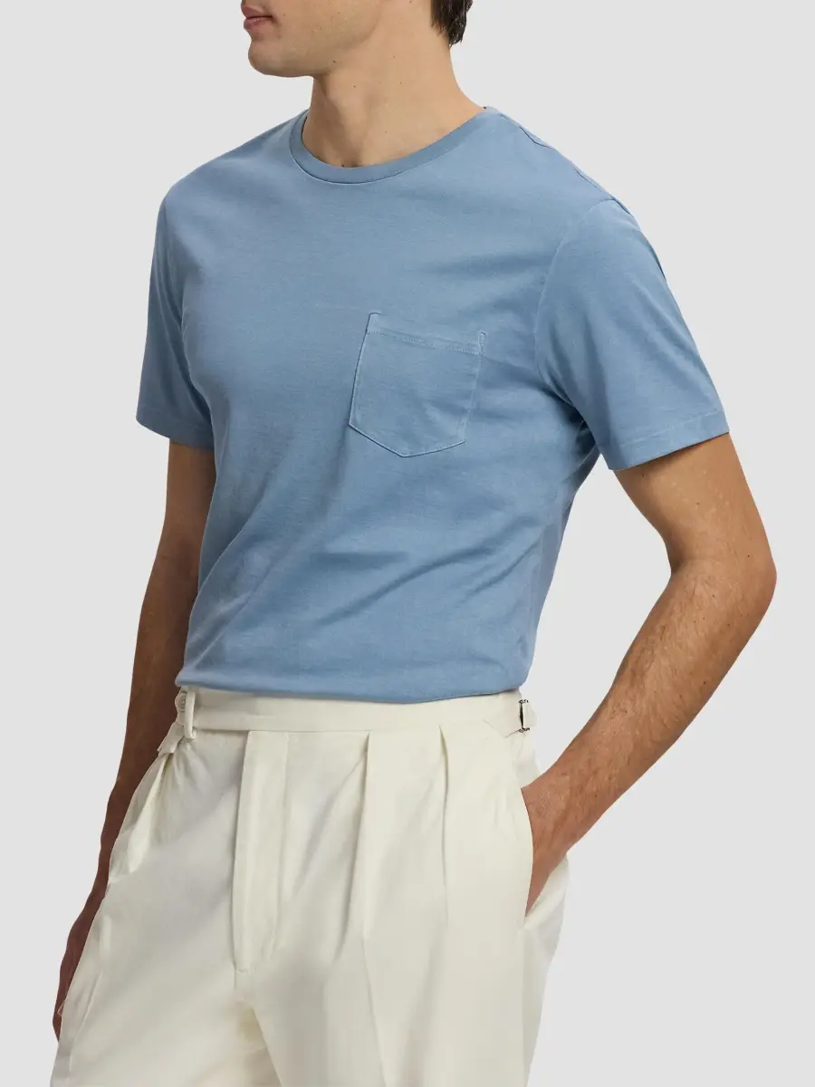 Ralph Lauren Purple Label Men's Garment-Dyed Cotton Pocket T-Shirt | Thumbnail 6