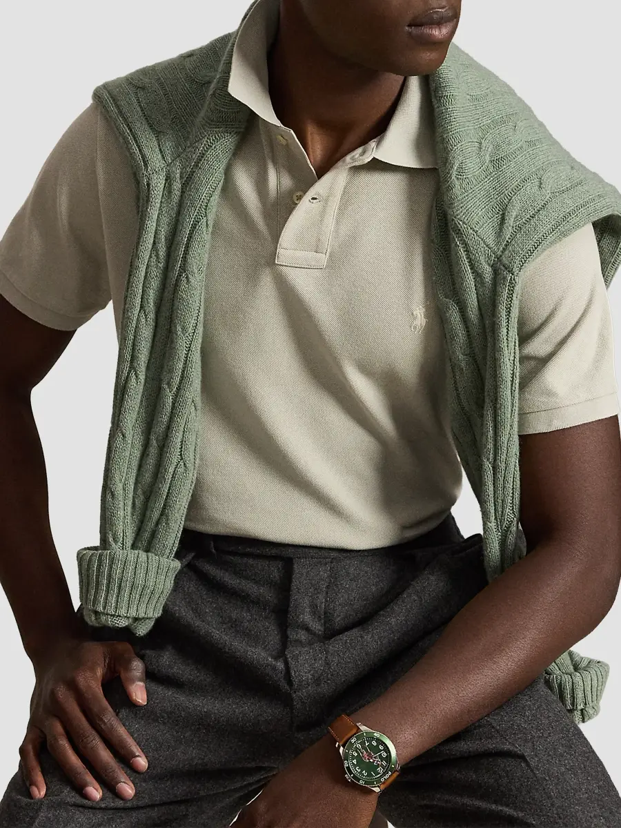 Polo Ralph Lauren Men's Cotton Mesh Polo Shirt | Thumbnail 5 Polo Ralph Lauren Men's Cotton Mesh Polo Shirt | Thumbnail 5