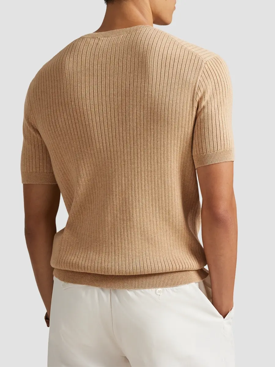 Polo Ralph Lauren Men's Crewneck Cotton Interlock Short-Sleeve Sweater | Thumbnail 3 Polo Ralph Lauren Men's Crewneck Cotton Interlock Short-Sleeve Sweater | Thumbnail 3