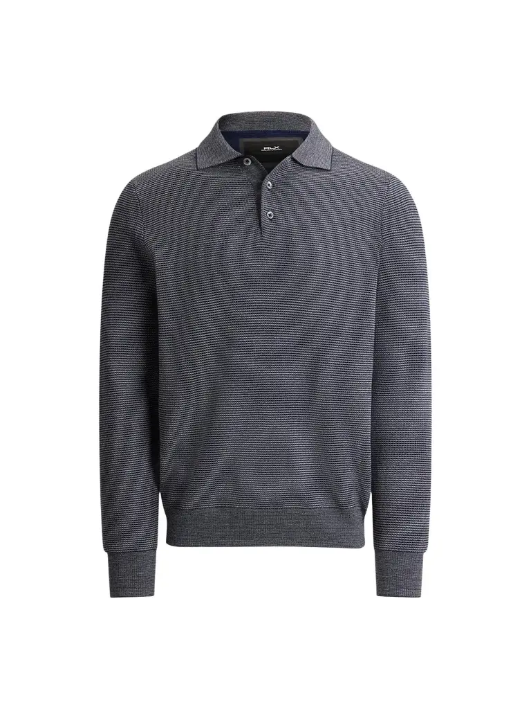 Polo Ralph Lauren Men's Striped Performance Wool-Blend Polo Sweater