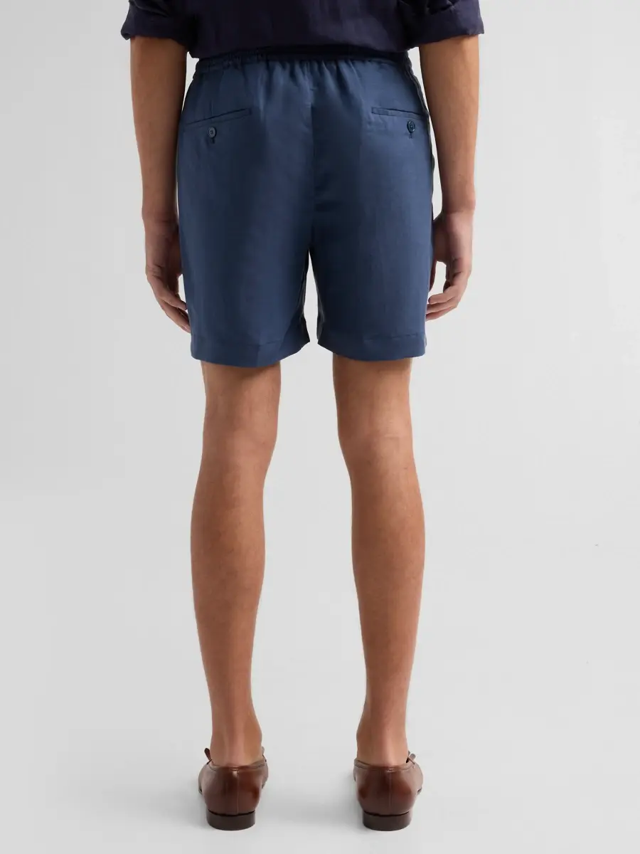 Ralph Lauren Purple Label Men's Silk-Linen Drawstring Shorts | Thumbnail 3