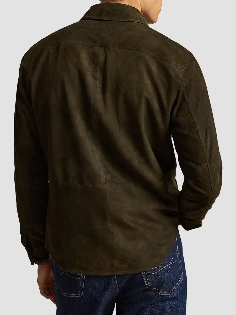 Polo Ralph Lauren Men's Reversible Suede Taffeta Shirt Jacket | Thumbnail 3 Polo Ralph Lauren Men's Reversible Suede Taffeta Shirt Jacket | Thumbnail 3