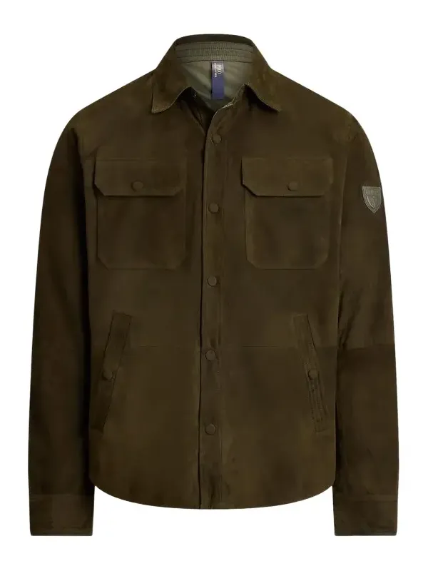 Men's Reversible Suede Taffeta Shirt Jacket Men's Reversible Suede Taffeta Shirt Jacket