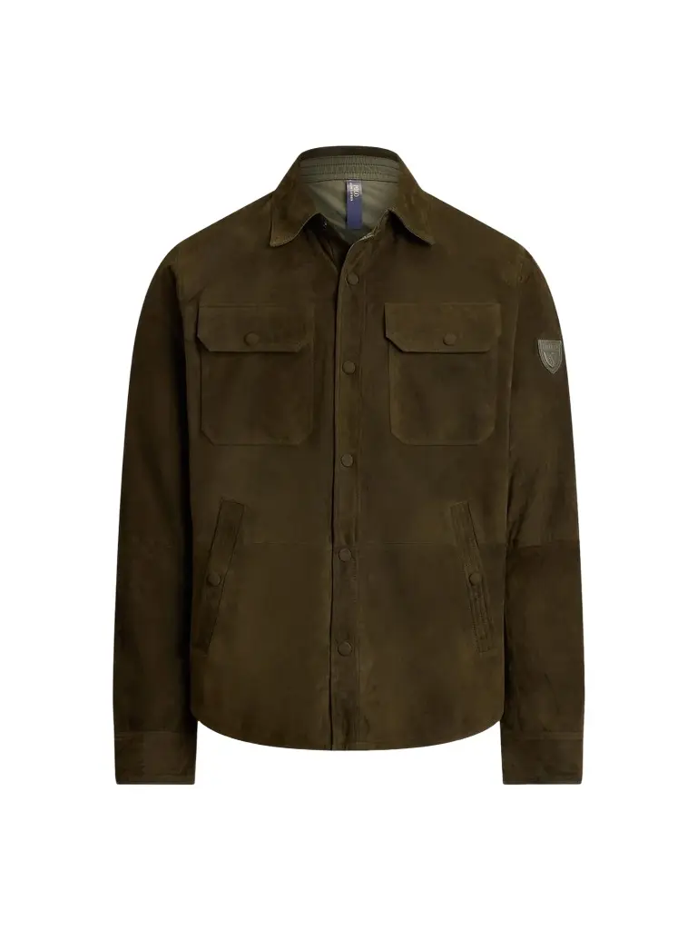 Polo Ralph Lauren Men's Reversible Suede Taffeta Shirt Jacket