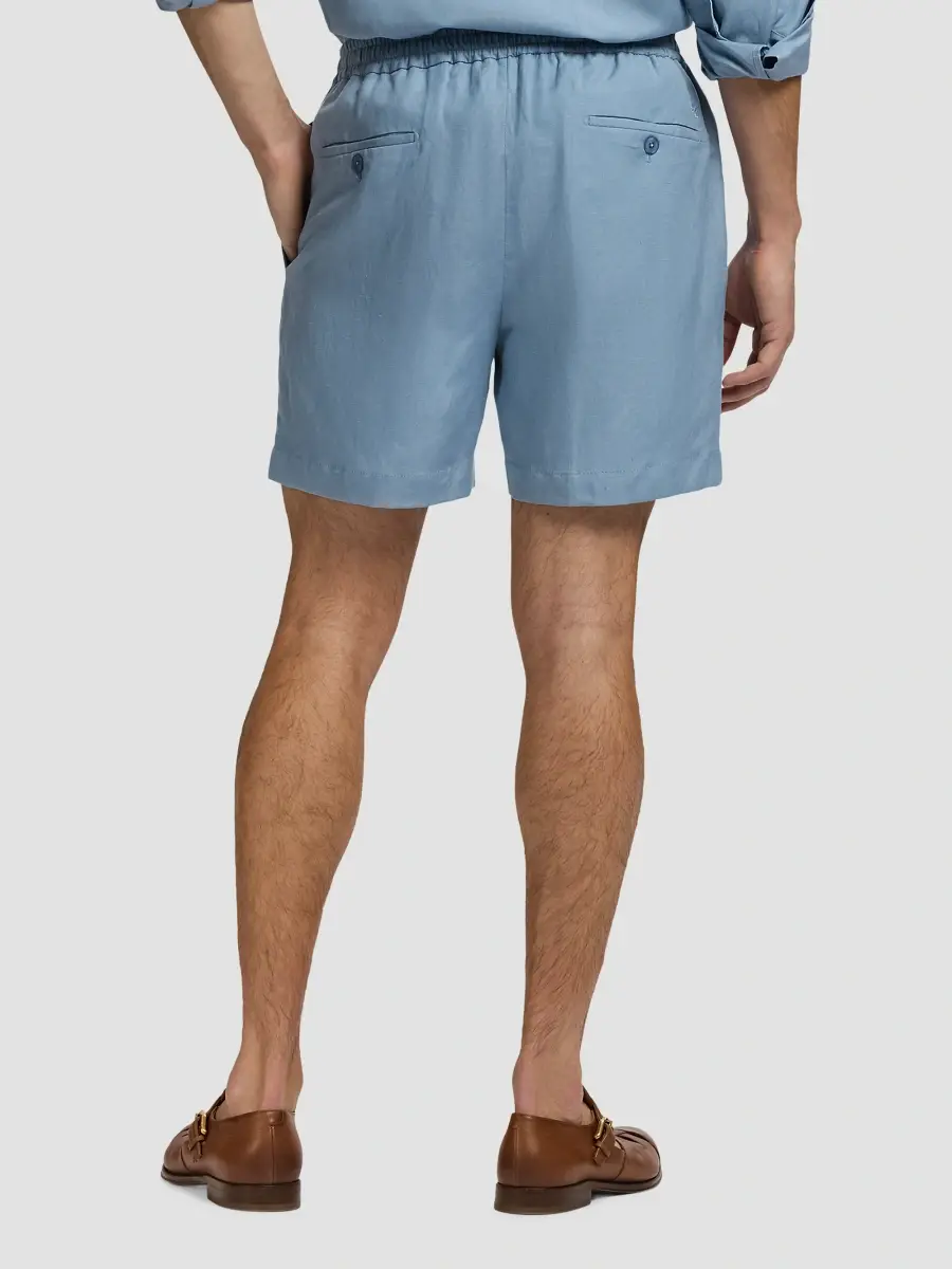 Ralph Lauren Purple Label Men's Silk-Linen Drawstring Shorts | Thumbnail 3