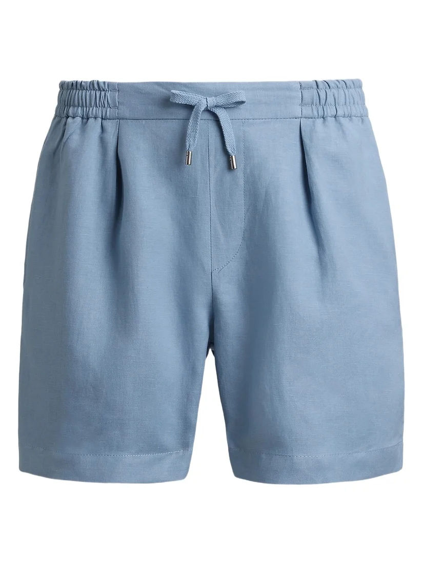 Men's Silk-Linen Drawstring Shorts