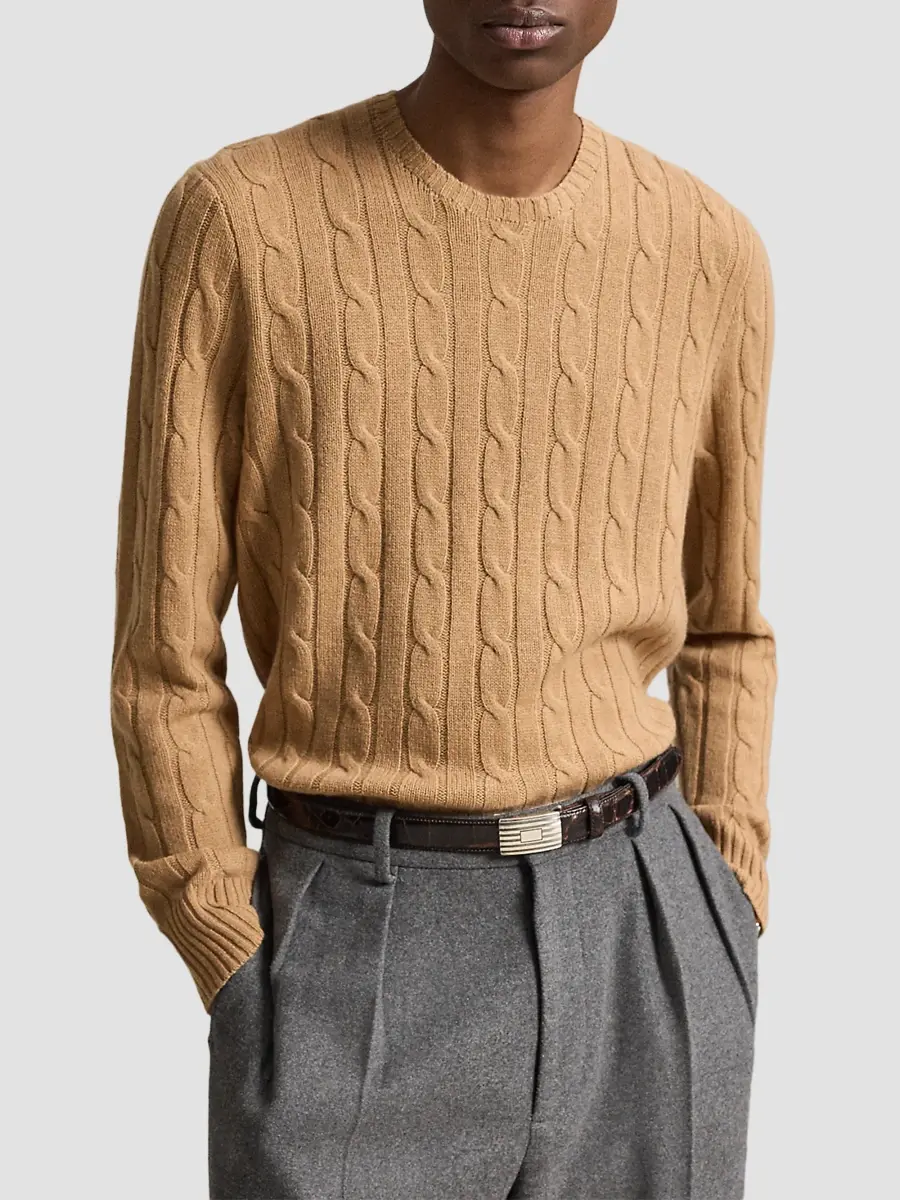 Polo Ralph Lauren Men's Cashmere Cable-Knit Sweater | Thumbnail 4