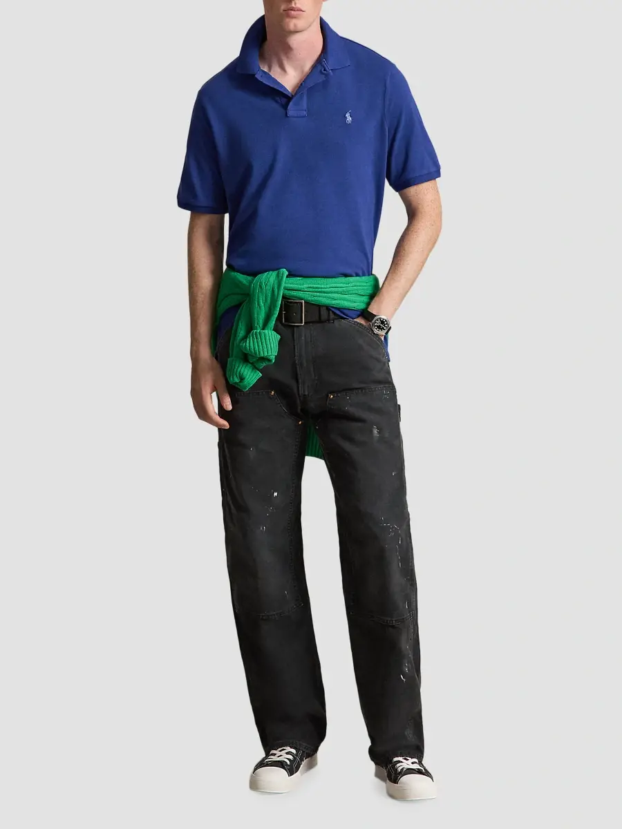 Polo Ralph Lauren Men's The Iconic Cotton Mesh Polo Shirt | Thumbnail 2 Polo Ralph Lauren Men's The Iconic Cotton Mesh Polo Shirt | Thumbnail 2