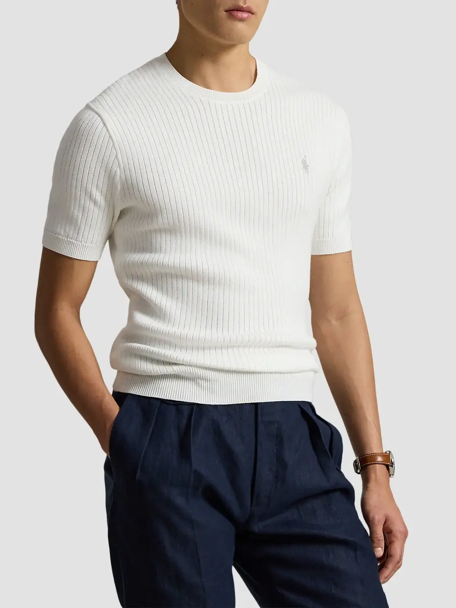 Polo Ralph Lauren Men's Crewneck Cotton Interlock Short-Sleeve Sweater | Thumbnail 4