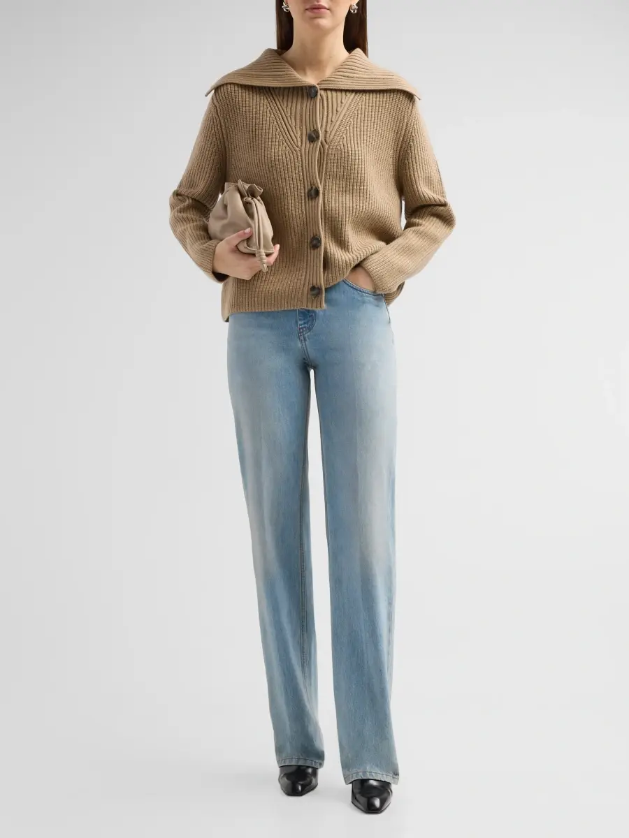 Yves Salomon Women's Wool-Cashmere-Blend Cardigan | Thumbnail 2 Yves Salomon Women's Wool-Cashmere-Blend Cardigan | Thumbnail 2