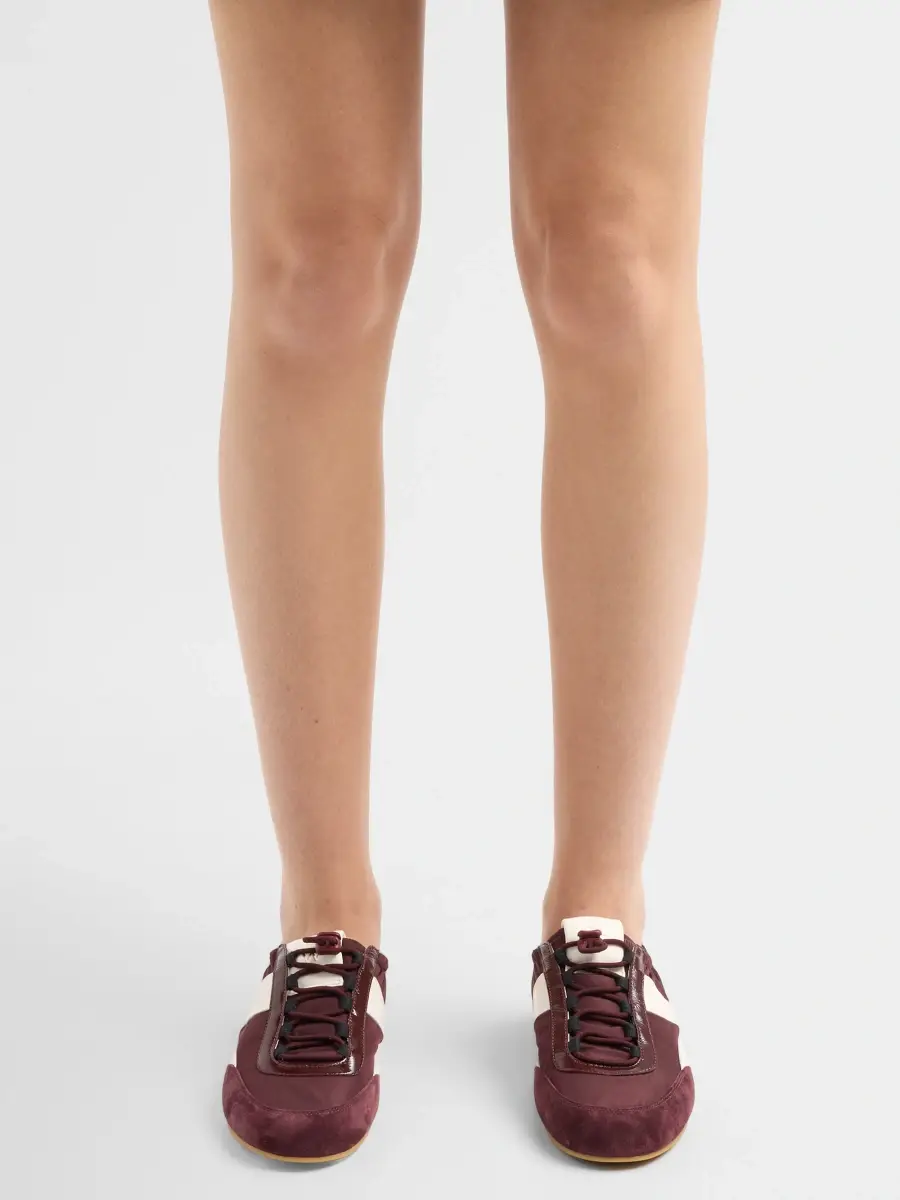 Stuart Weitzman Women's Vander Low-Top Ballet Sneakers - Boy'senberry Cream | Thumbnail 2 Stuart Weitzman Women's Vander Low-Top Ballet Sneakers - Boy'senberry Cream | Thumbnail 2