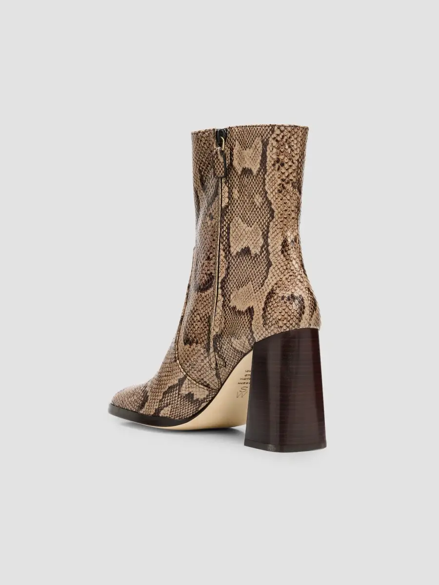 Stuart Weitzman Women's Vera Zip Snake-Embossed Leather Booties | Thumbnail 4 Stuart Weitzman Women's Vera Zip Snake-Embossed Leather Booties | Thumbnail 4