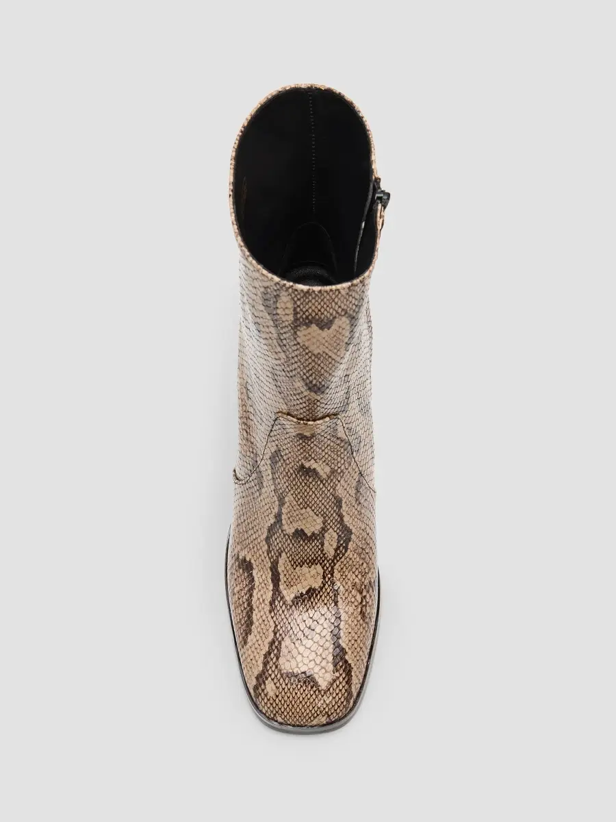 Stuart Weitzman Women's Vera Zip Snake-Embossed Leather Booties | Thumbnail 6 Stuart Weitzman Women's Vera Zip Snake-Embossed Leather Booties | Thumbnail 6