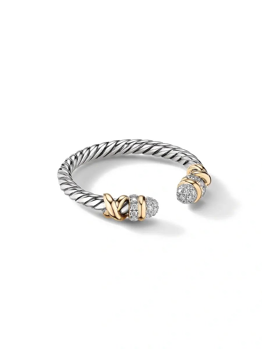 David Yurman Women's Petite Helena Ring With 18K Yellow Gold & Diamonds
