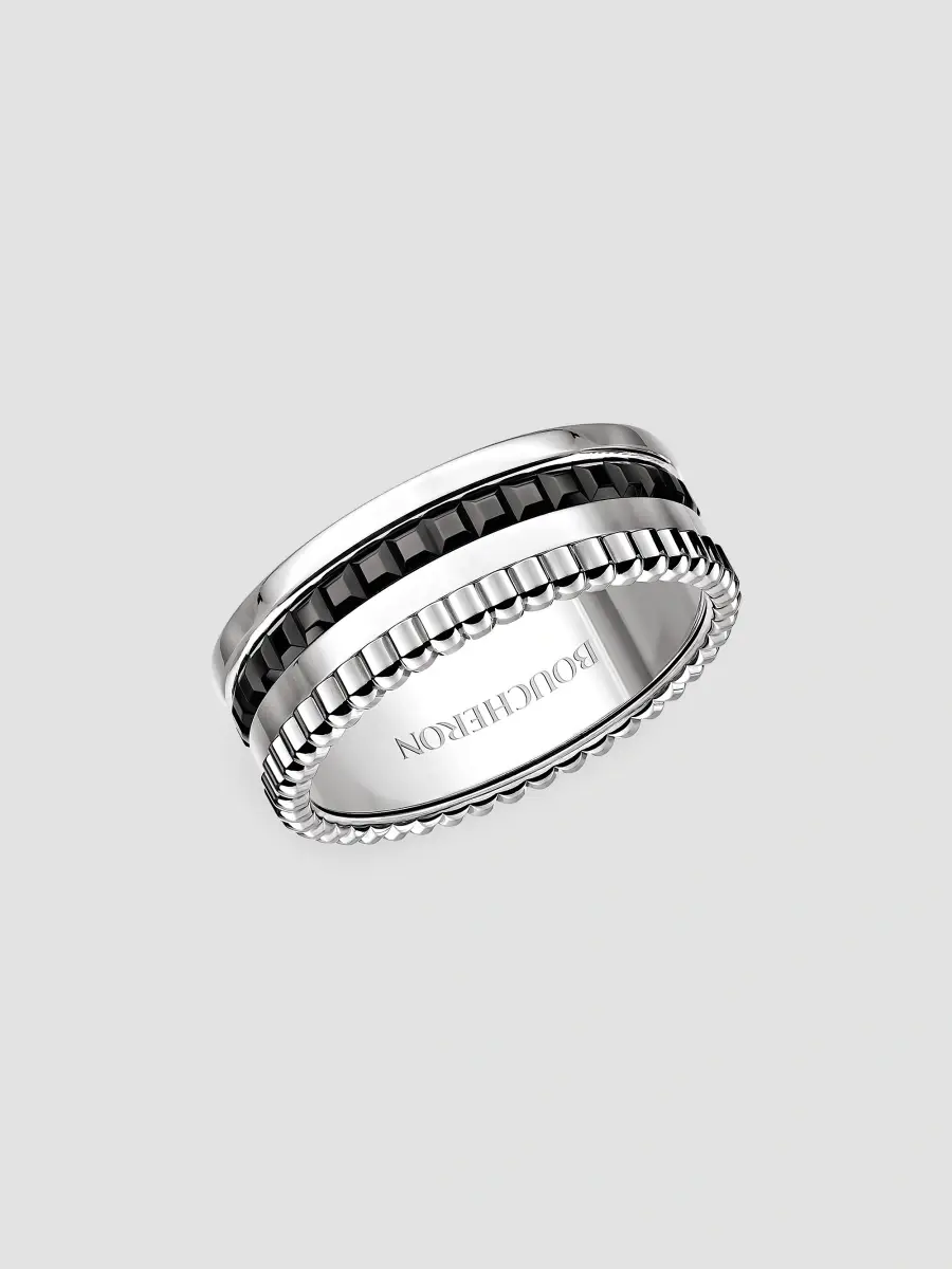 Boucheron Women's Unisex Quatre Black Edition 18K White Gold & PVD Ring | Thumbnail 4 Boucheron Women's Unisex Quatre Black Edition 18K White Gold & PVD Ring | Thumbnail 4