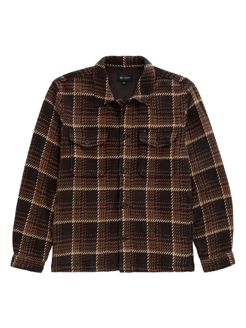 Men's Grant Houndstooth Plaid Heavyweight Overshirt Men's Grant Houndstooth Plaid Heavyweight Overshirt