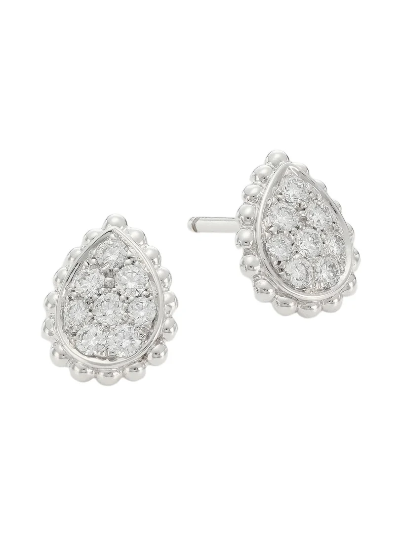 Women's Serpent Bohème 18K White Gold & Diamond Stud Earrings Women's Serpent Bohème 18K White Gold & Diamond Stud Earrings