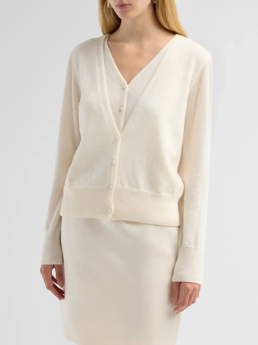 Kobi Halperin Women's Heather Cashmere Layered Sweater | Thumbnail 4 Kobi Halperin Women's Heather Cashmere Layered Sweater | Thumbnail 4