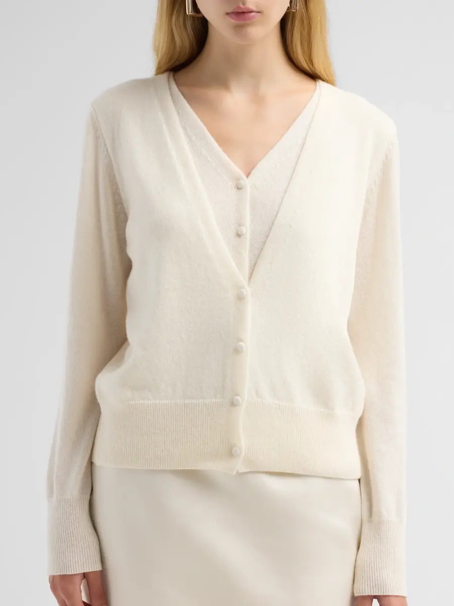Kobi Halperin Women's Heather Cashmere Layered Sweater | Thumbnail 5 Kobi Halperin Women's Heather Cashmere Layered Sweater | Thumbnail 5