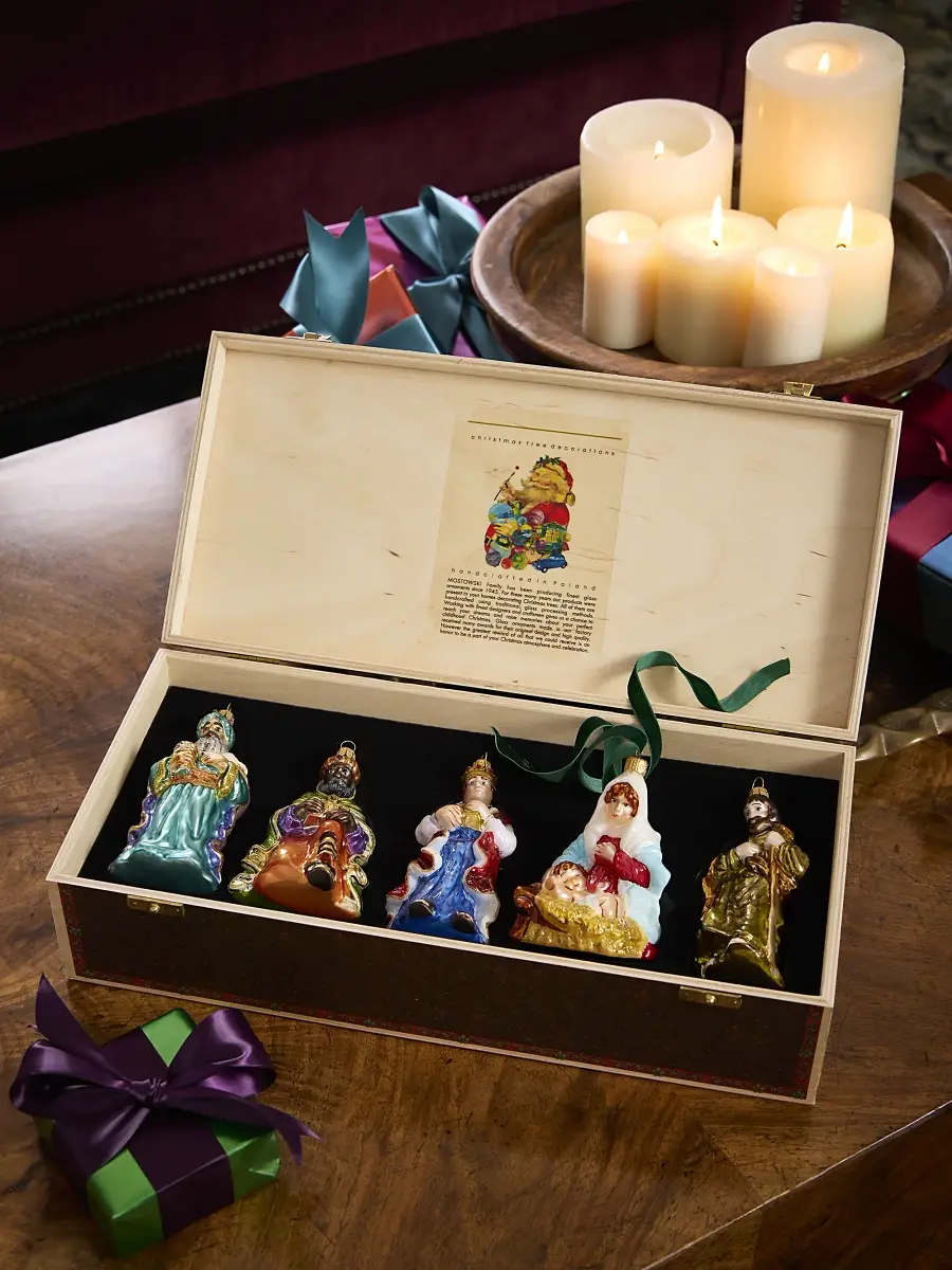 Komozja Nativity 5-Piece Glass Ornament Set | Thumbnail 2
