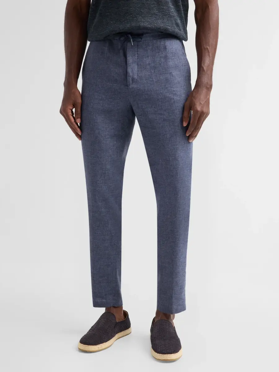 Saks Fifth Avenue Men's COLLECTION Drawstring Linen-Blend Pants | Thumbnail 4