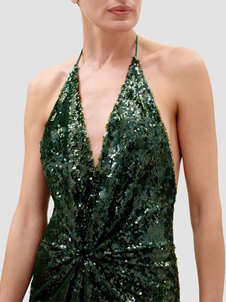 Silvia Tcherassi Women's Rowan Sequined Column Gown | Thumbnail 4 Silvia Tcherassi Women's Rowan Sequined Column Gown | Thumbnail 4